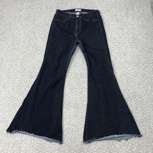 Judy Blue Jeans Womens 13/31 Super Flare Bell Bottom Raw Hem Made USA
